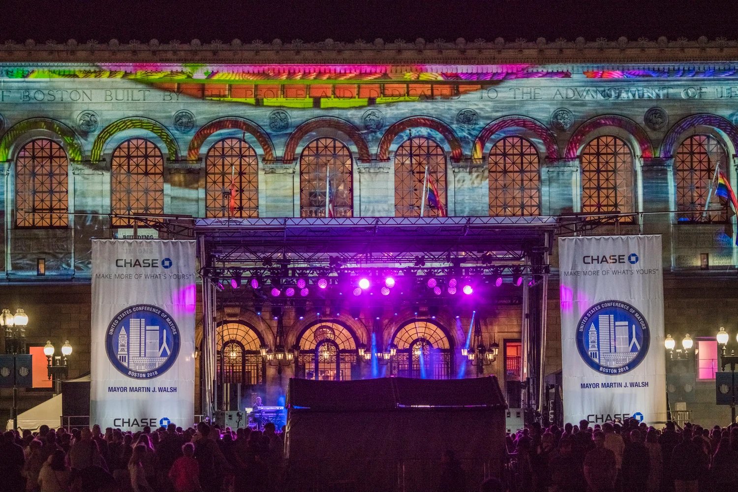 Boston+Public+Library+US+Conference+of+Mayors+Port+Lighting+Video+Mapped+Facade+Copley+Plaza+Pointer+Sisters+Concert